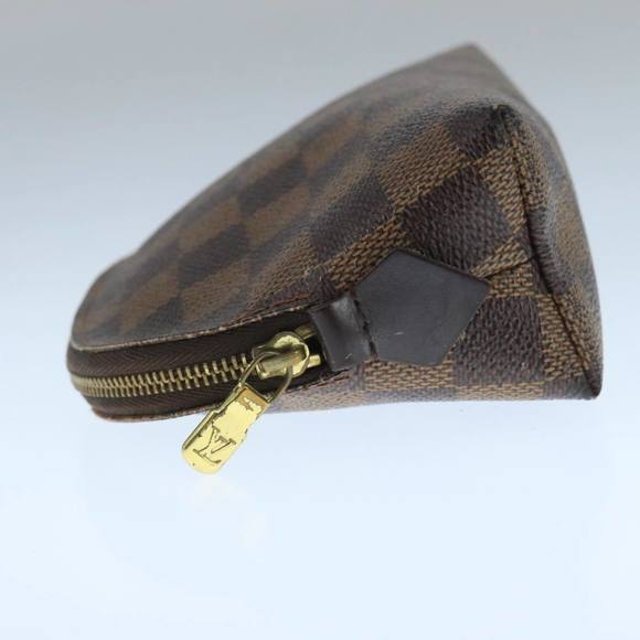 LOUIS VUITTON Damier Ebene Pochette Cosmetic PM Pouch N47516 LV Auth 109942 - Picture 4 of 16